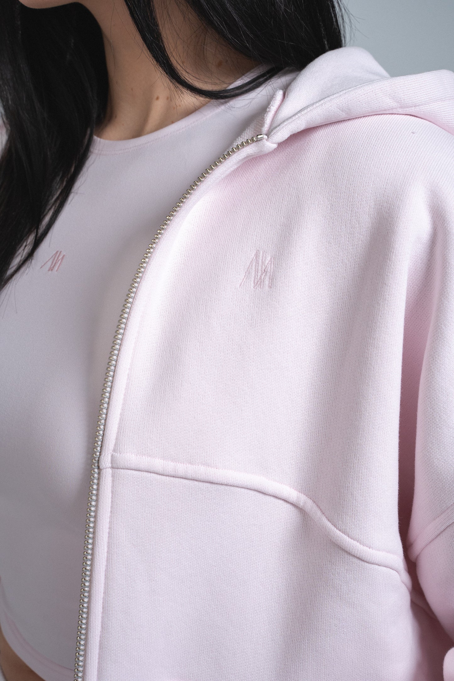 First Sight Zip Jacket - Powdered Pink