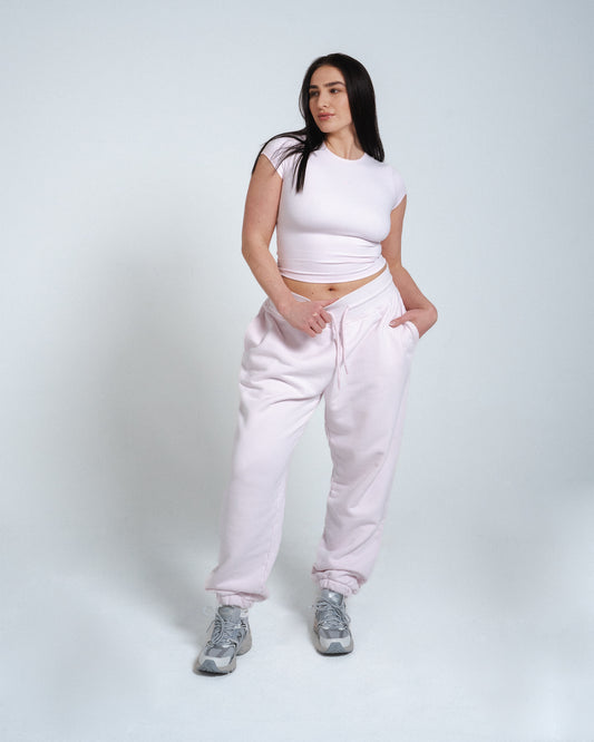 First Sight Oversized Jogger - Powdered Pink