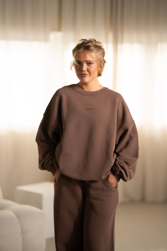 Rough Chunky Sweater - Muddy Brown