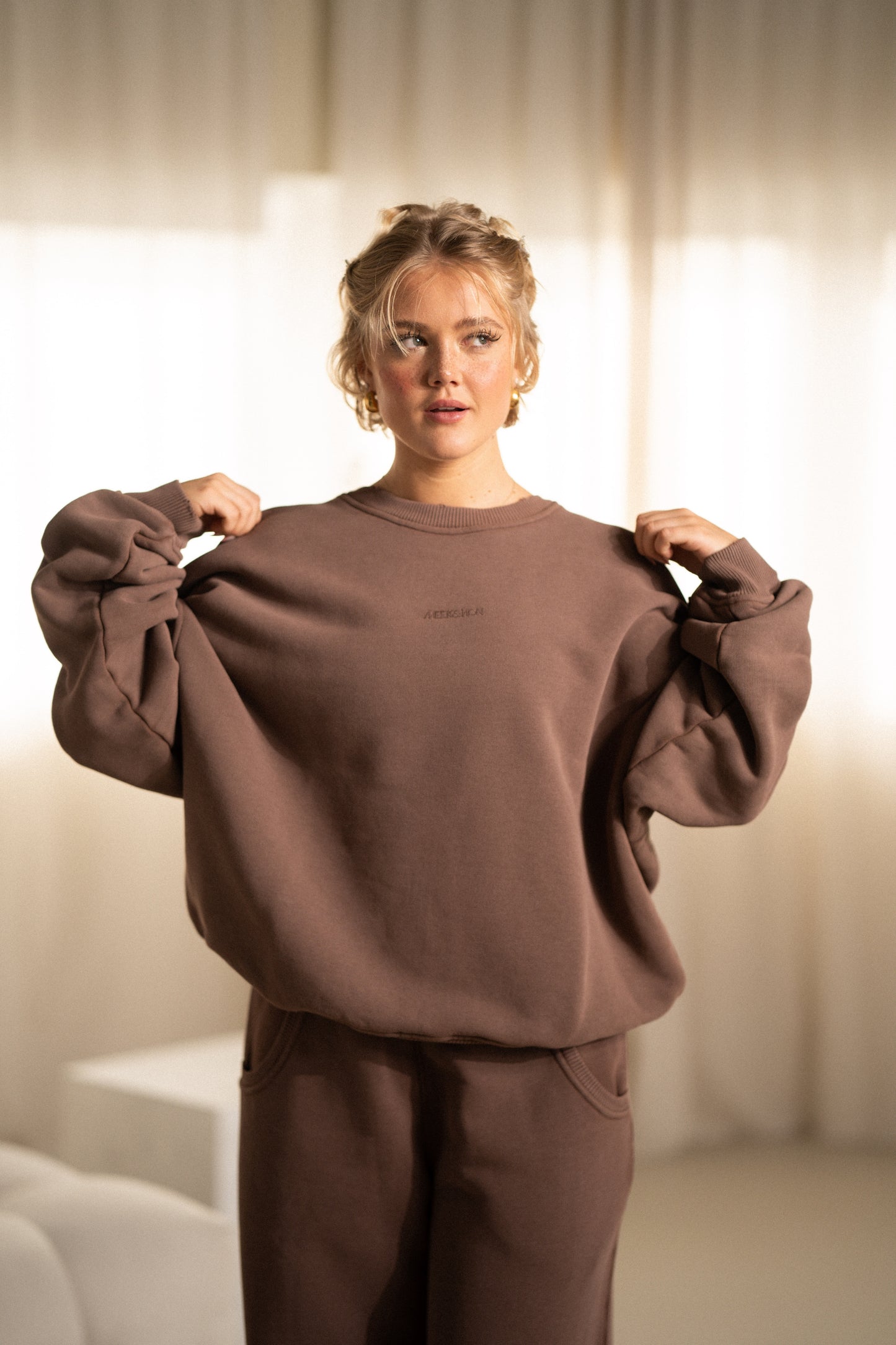 Rough Chunky Sweater - Muddy Brown