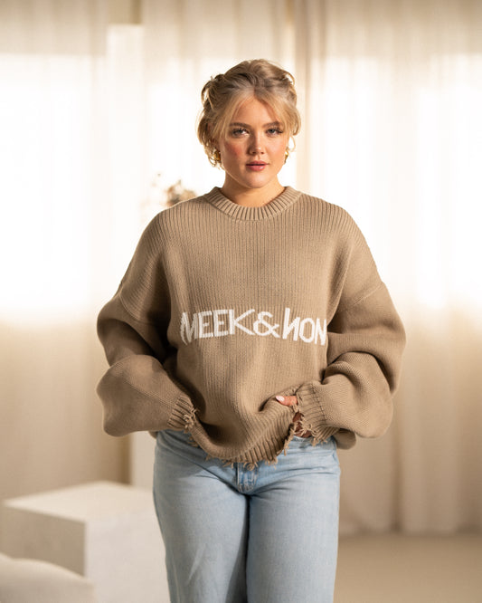 Heavy Knit Sweater - Oatmeal