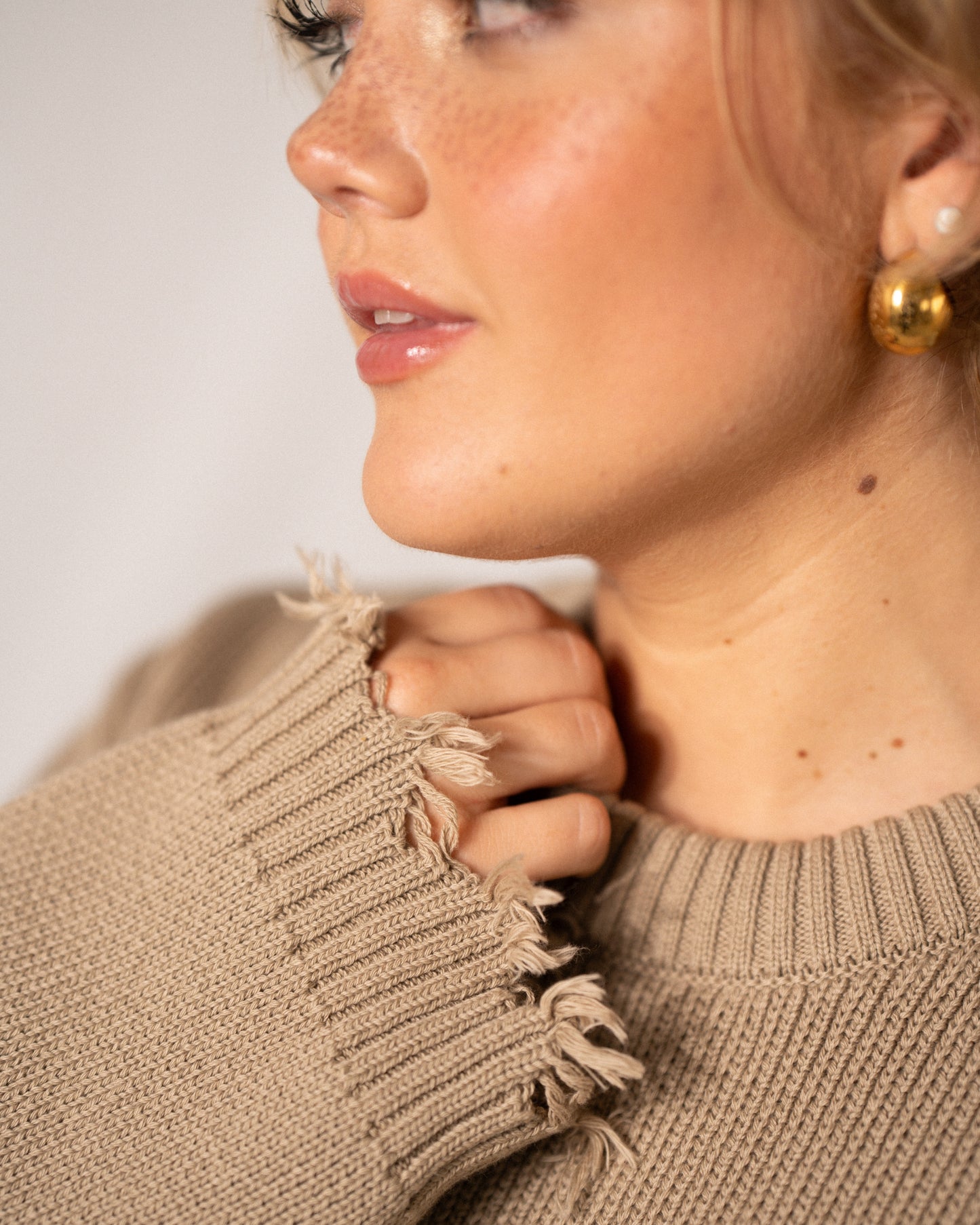 Heavy Knit Sweater - Oatmeal