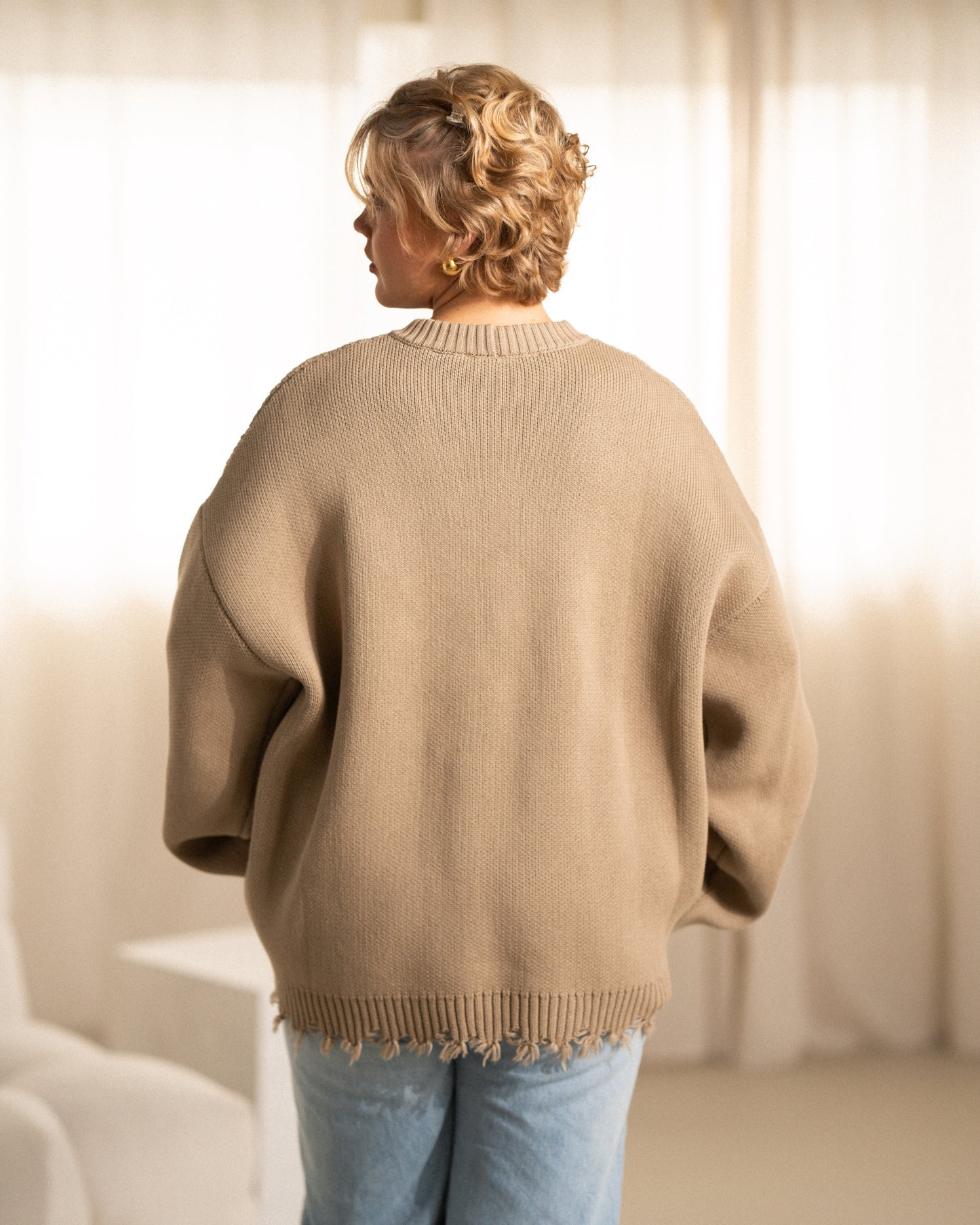Heavy Knit Sweater - Oatmeal