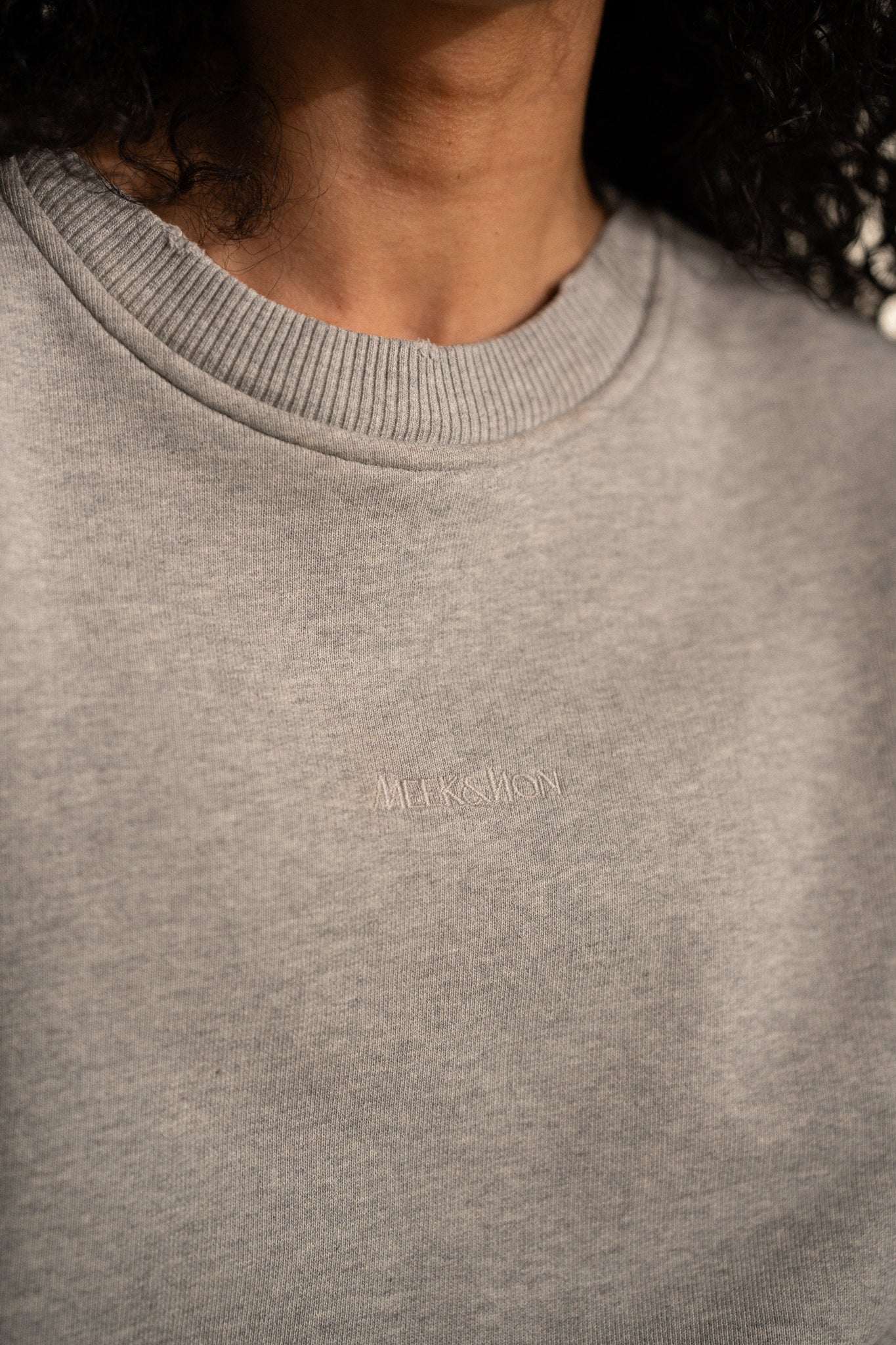 Rough Chunky Sweater - Heather Grey