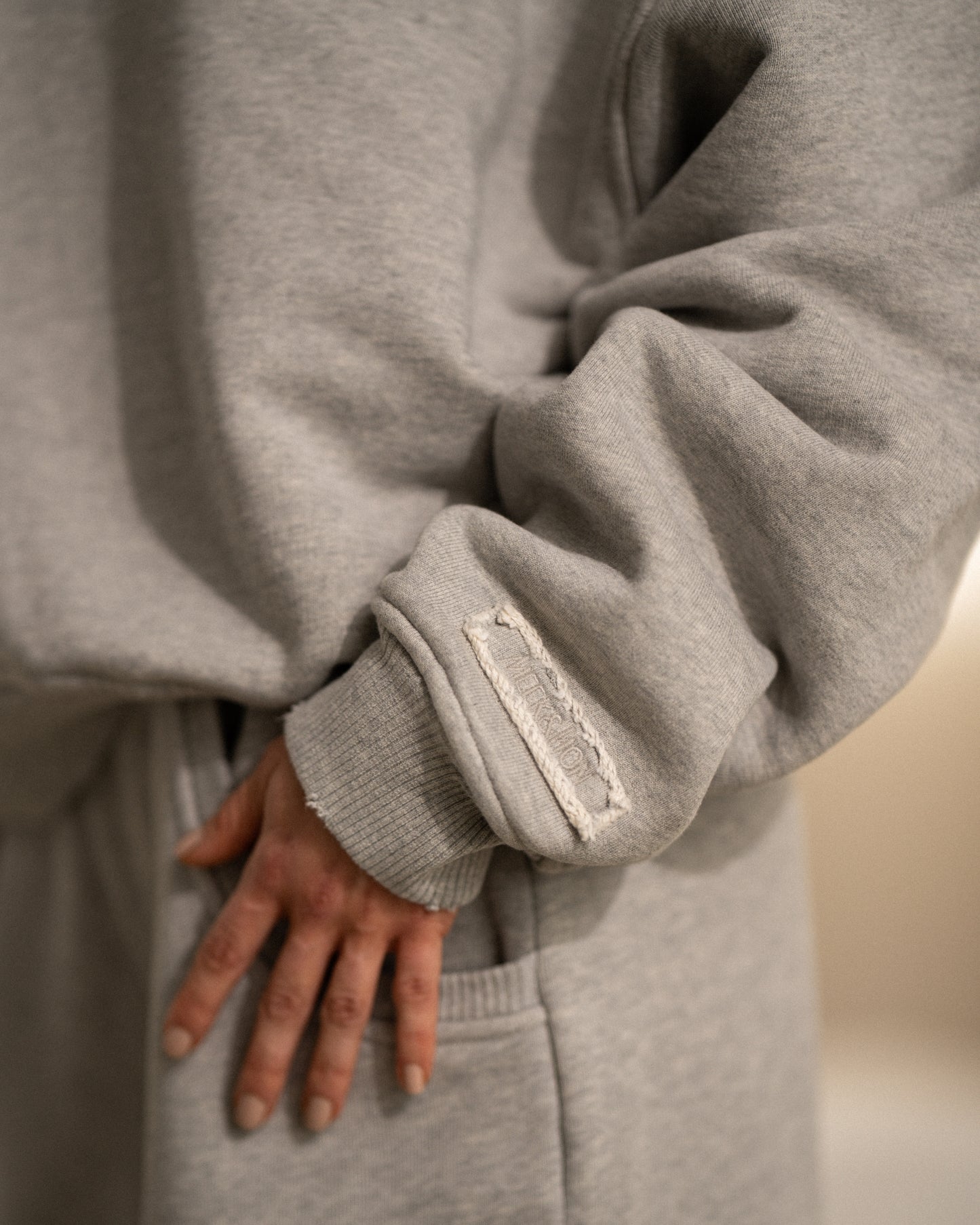 Rough Chunky Sweater - Heather Grey